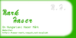 mark haser business card